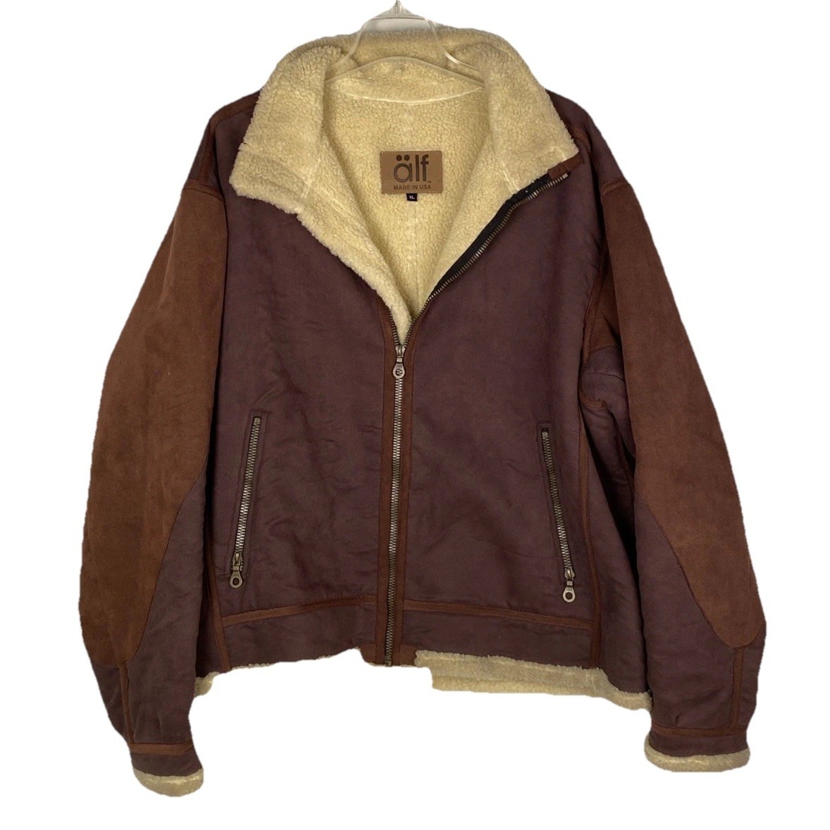 Vintage Kuhl Lf Men's Brown Sherpa Lined Jacket Size Xl Outdoor Made Usa